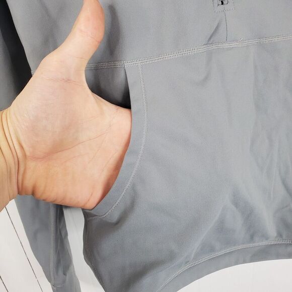 Zyia Active Fitted Sweatshirt Half Zip Light Gray Athleisure Womens XXXXL - Picture 5 of 9